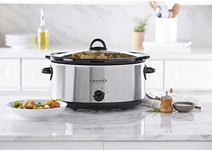 Crock-Pot 7 Quart Oval Manual Slow Cooker – Stainless Steel - Home Select 781