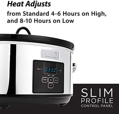Crock-Pot 7 Quart Programmable Slow Cooker – Polished Platinum - Home Select 124