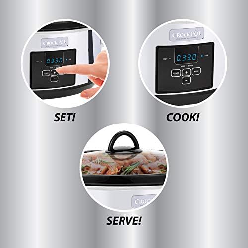 Crock-Pot 7 Quart Programmable Slow Cooker – Polished Platinum - Home Select 124