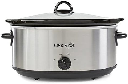 Crock-Pot 7 Quart Oval Manual Slow Cooker – Stainless Steel - Home Select 781