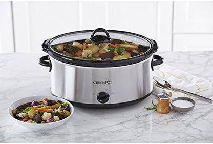 Crock-Pot 7 Quart Oval Manual Slow Cooker – Stainless Steel - Home Select 781