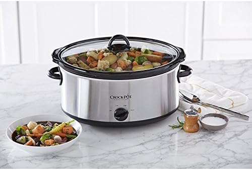 Crock-Pot 7 Quart Oval Manual Slow Cooker – Stainless Steel - Home Select 781