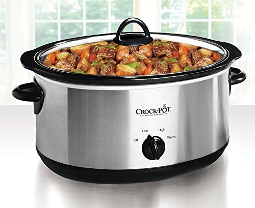Crock-Pot 7 Quart Oval Manual Slow Cooker – Stainless Steel - Home Select 781