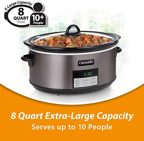 Crock-Pot 8 Quart Programmable Slow Cooker with Auto Warm - Home Select 830