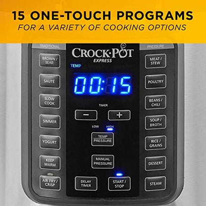 Crock-Pot Express Crisp 8 Quart 10-in-1 Pressure Cooker - Home Select 527