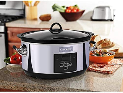 Crock-Pot 7 Quart Programmable Slow Cooker – Polished Platinum - Home Select 124