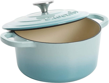 Crock-Pot 3 Quart Enameled Cast Iron Dutch Oven – Aqua - Home Select 681
