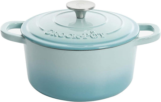 Crock-Pot 3 Quart Enameled Cast Iron Dutch Oven – Aqua - Home Select 681