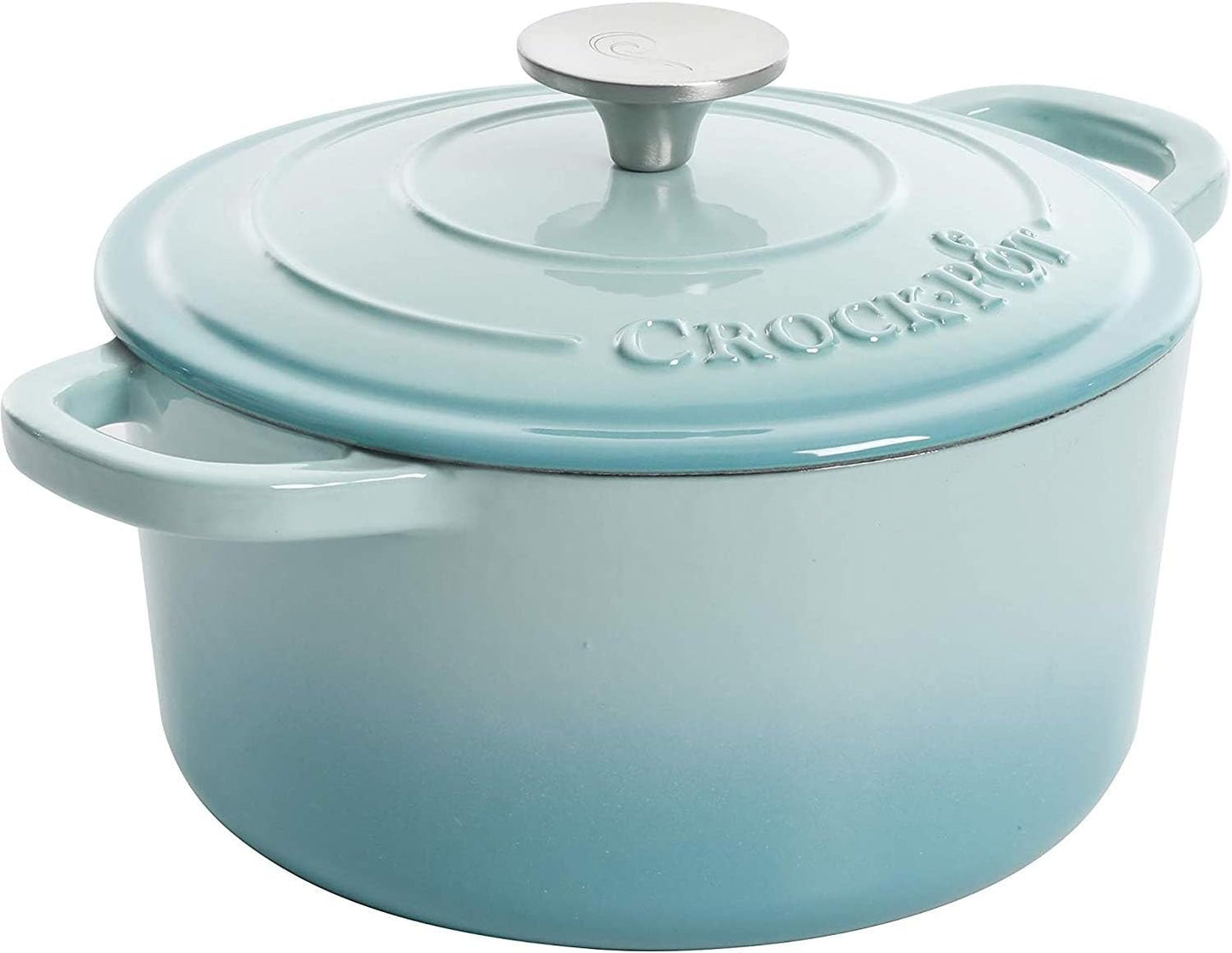 Crock-Pot 3 Quart Enameled Cast Iron Dutch Oven – Aqua - Home Select 681